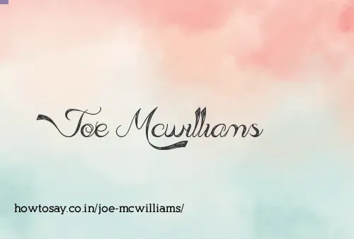 Joe Mcwilliams