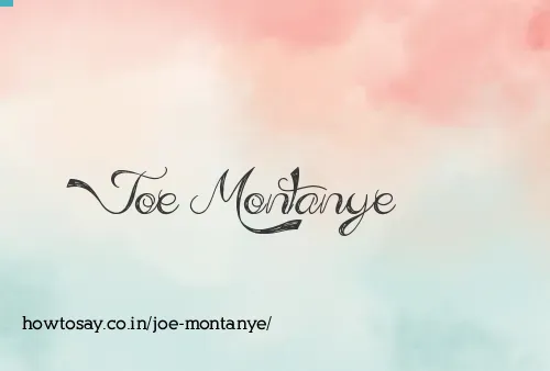 Joe Montanye