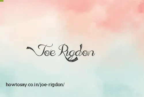 Joe Rigdon