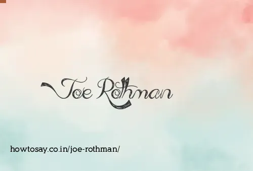Joe Rothman