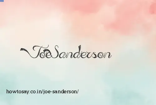 Joe Sanderson