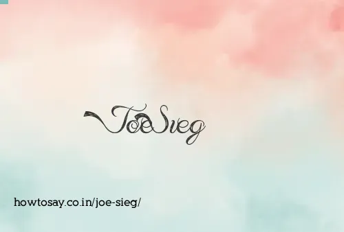 Joe Sieg