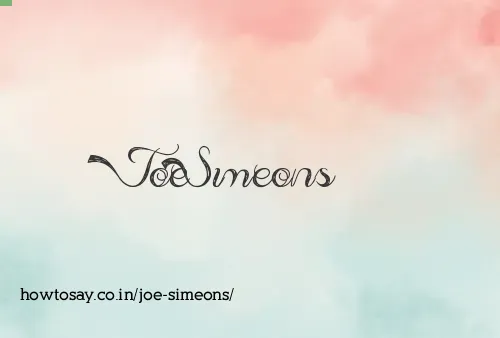 Joe Simeons