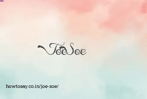 Joe Soe