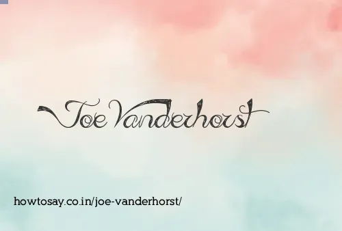 Joe Vanderhorst