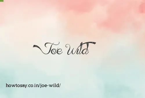 Joe Wild
