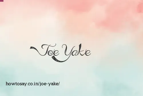 Joe Yake
