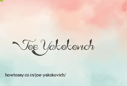 Joe Yakokovich