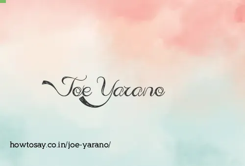 Joe Yarano
