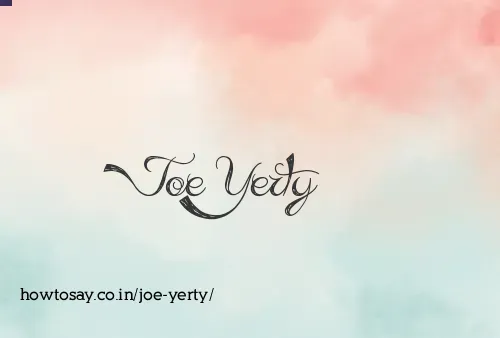 Joe Yerty