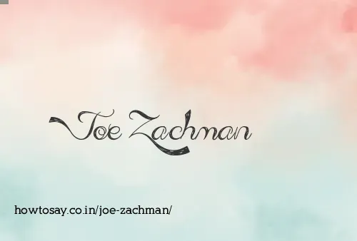 Joe Zachman