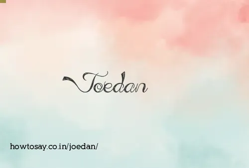 Joedan