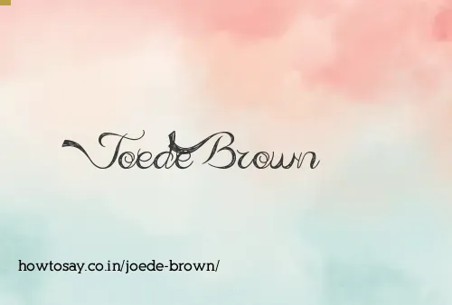 Joede Brown