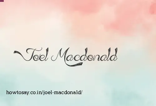 Joel Macdonald