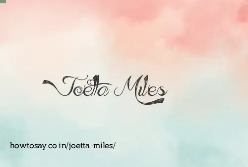 Joetta Miles