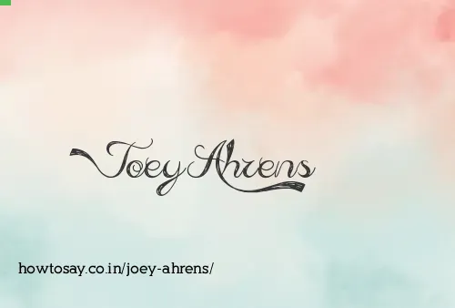 Joey Ahrens
