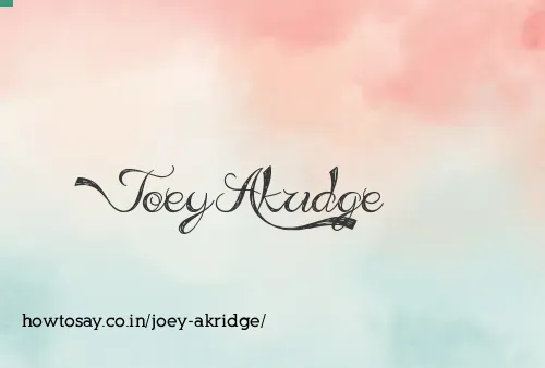 Joey Akridge