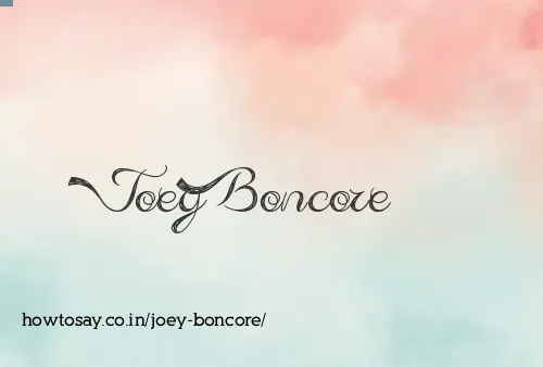 Joey Boncore
