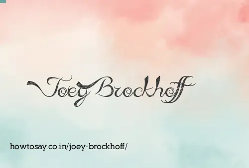 Joey Brockhoff