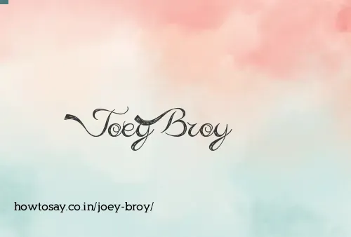 Joey Broy