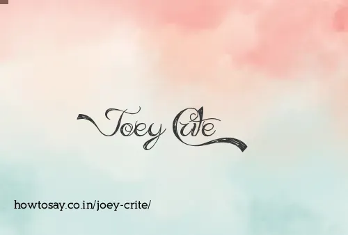 Joey Crite