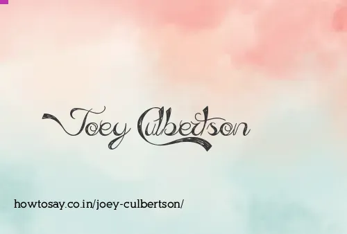 Joey Culbertson