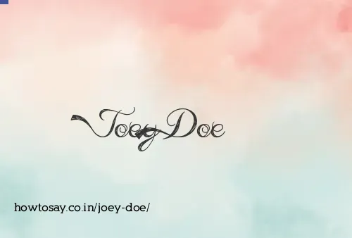 Joey Doe