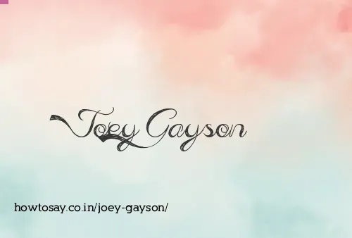 Joey Gayson