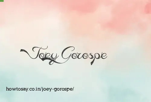 Joey Gorospe