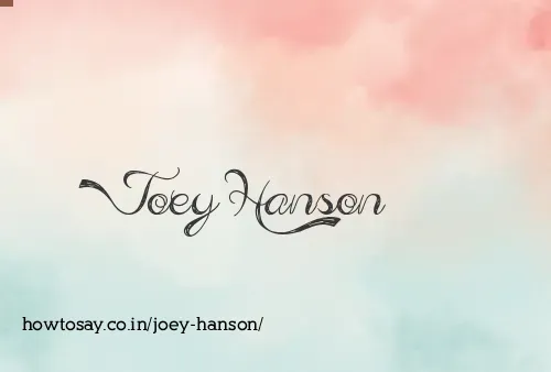 Joey Hanson