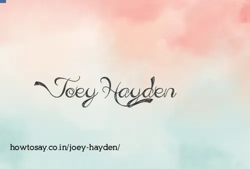 Joey Hayden