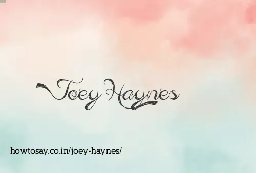 Joey Haynes