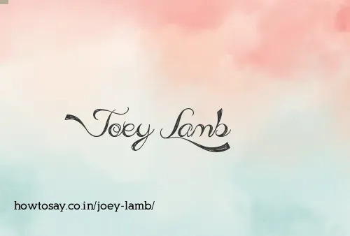 Joey Lamb