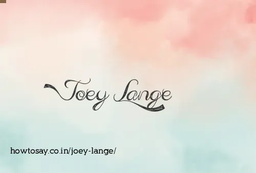 Joey Lange