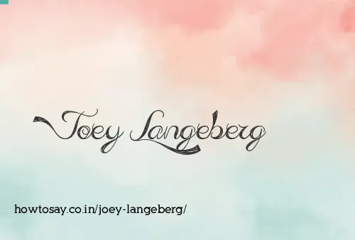 Joey Langeberg