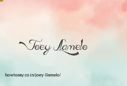 Joey Llamelo