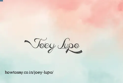 Joey Lupo
