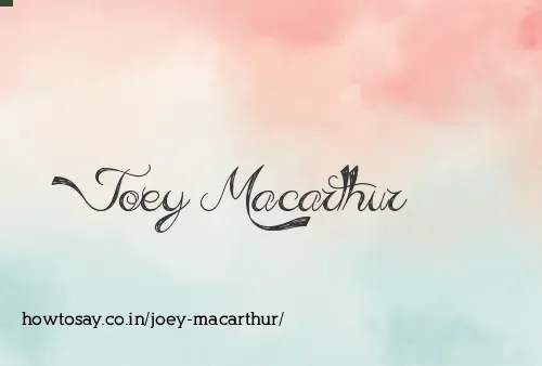 Joey Macarthur