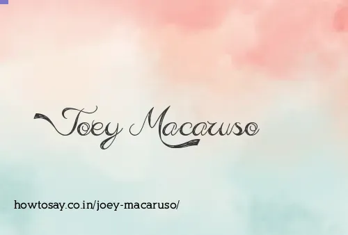 Joey Macaruso