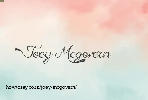 Joey Mcgovern