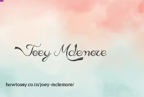 Joey Mclemore