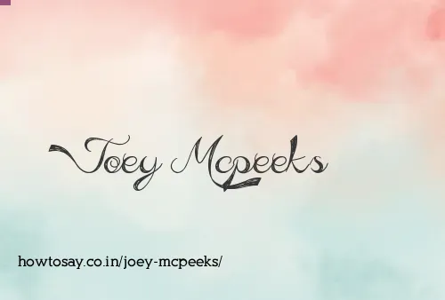 Joey Mcpeeks
