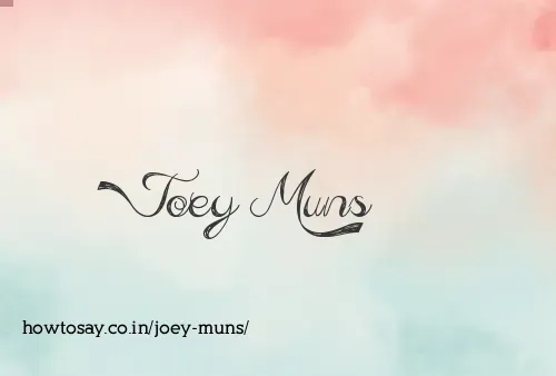 Joey Muns