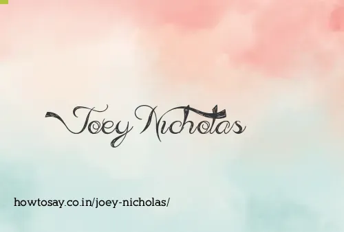 Joey Nicholas