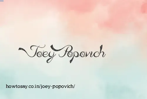Joey Popovich