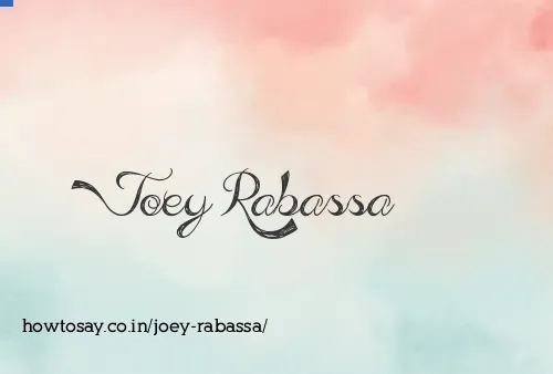 Joey Rabassa
