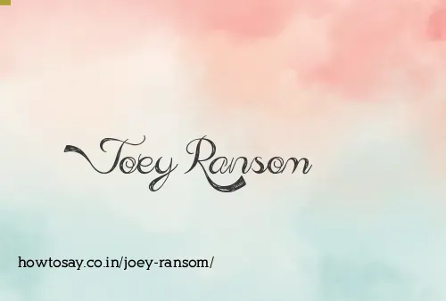 Joey Ransom