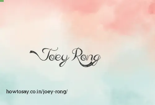 Joey Rong