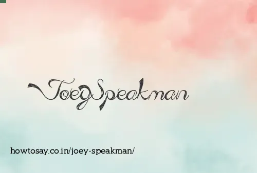 Joey Speakman