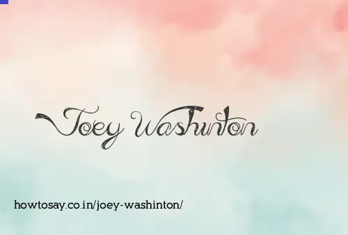 Joey Washinton